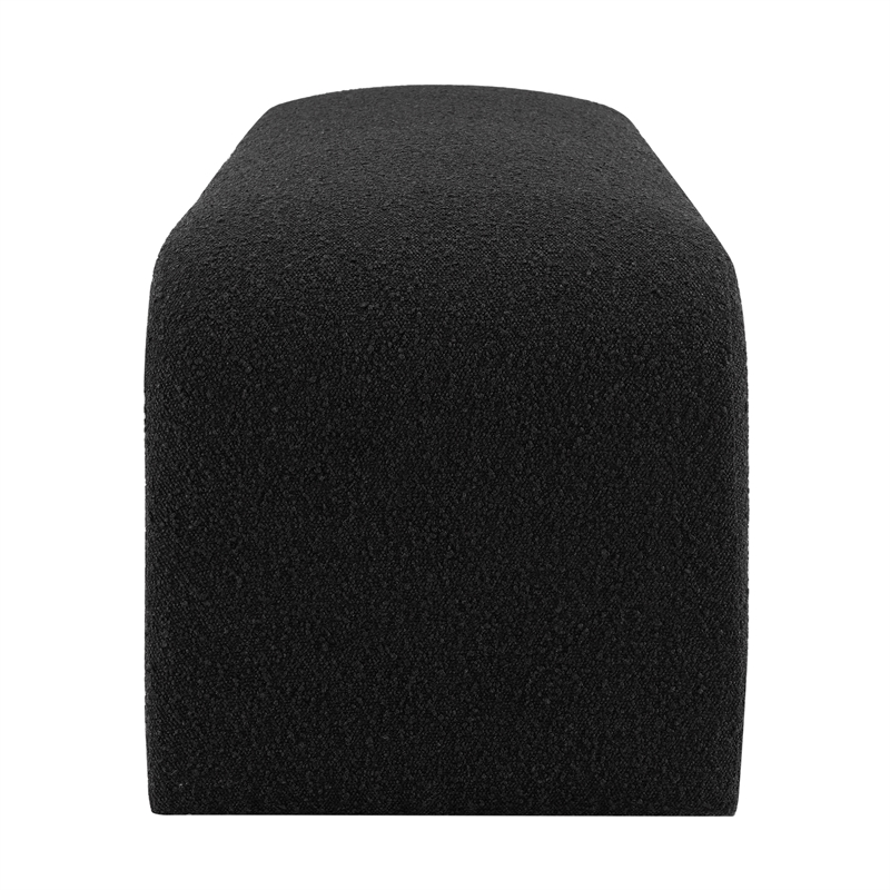 NPD Furniture Vioreen Modern Fabric Bench in Stanton Black