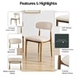 NPD Furniture Verna Fabric Dining Side Chair in Palladian Beige (Set of 2)