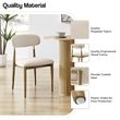 NPD Furniture Verna Fabric Dining Side Chair in Palladian Beige (Set of 2)