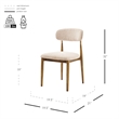 NPD Furniture Verna Fabric Dining Side Chair in Palladian Beige (Set of 2)