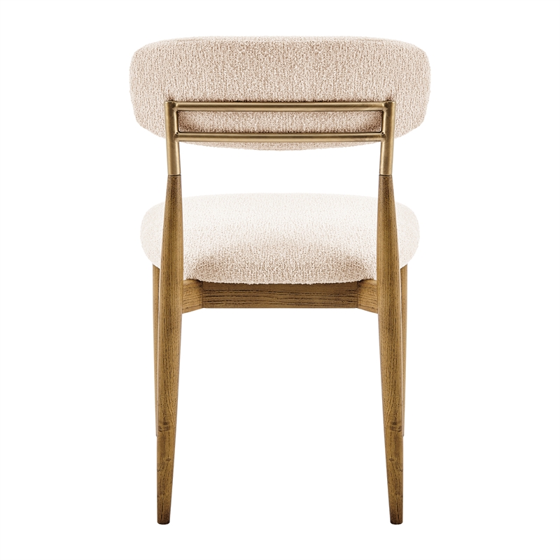 NPD Furniture Verna Fabric Dining Side Chair in Palladian Beige (Set of 2)
