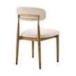 NPD Furniture Verna Fabric Dining Side Chair in Palladian Beige (Set of 2)