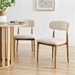 NPD Furniture Verna Fabric Dining Side Chair in Palladian Beige (Set of 2)