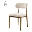 NPD Furniture Verna Fabric Dining Side Chair in Palladian Beige (Set of 2)