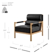 NPD Furniture Olsen Faux Leather Accent Arm Chair in Casa Black