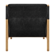 NPD Furniture Olsen Faux Leather Accent Arm Chair in Casa Black