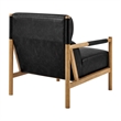 NPD Furniture Olsen Faux Leather Accent Arm Chair in Casa Black
