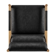 NPD Furniture Olsen Faux Leather Accent Arm Chair in Casa Black