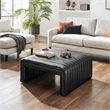 NPD Furniture Atkinson Faux Leather Coffee Table in Black
