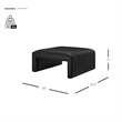 NPD Furniture Atkinson Faux Leather Coffee Table in Black