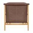 NPD Furniture Larry Faux Leather Tufted Accent Arm Chair in Casa Brown