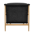 NPD Furniture Larry Faux Leather Tufted Accent Arm Chair in Casa Black
