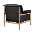 NPD Furniture Larry Faux Leather Tufted Accent Arm Chair in Casa Black