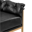 NPD Furniture Larry Faux Leather Tufted Accent Arm Chair in Casa Black