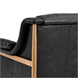 NPD Furniture Larry Faux Leather Tufted Accent Arm Chair in Casa Black