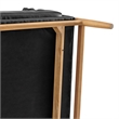 NPD Furniture Larry Faux Leather Tufted Accent Arm Chair in Casa Black