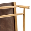 NPD Furniture Oswald Faux Leather Tufted Accent Chair in Casa Brown