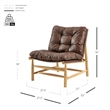 NPD Furniture Oswald Faux Leather Tufted Accent Chair in Casa Brown