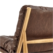 NPD Furniture Oswald Faux Leather Tufted Accent Chair in Casa Brown