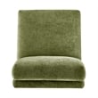 NPD Furniture Zenda Fabric Swivel Accent Chair w/ Wooden Base in Green