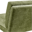 NPD Furniture Zenda Fabric Swivel Accent Chair w/ Wooden Base in Green