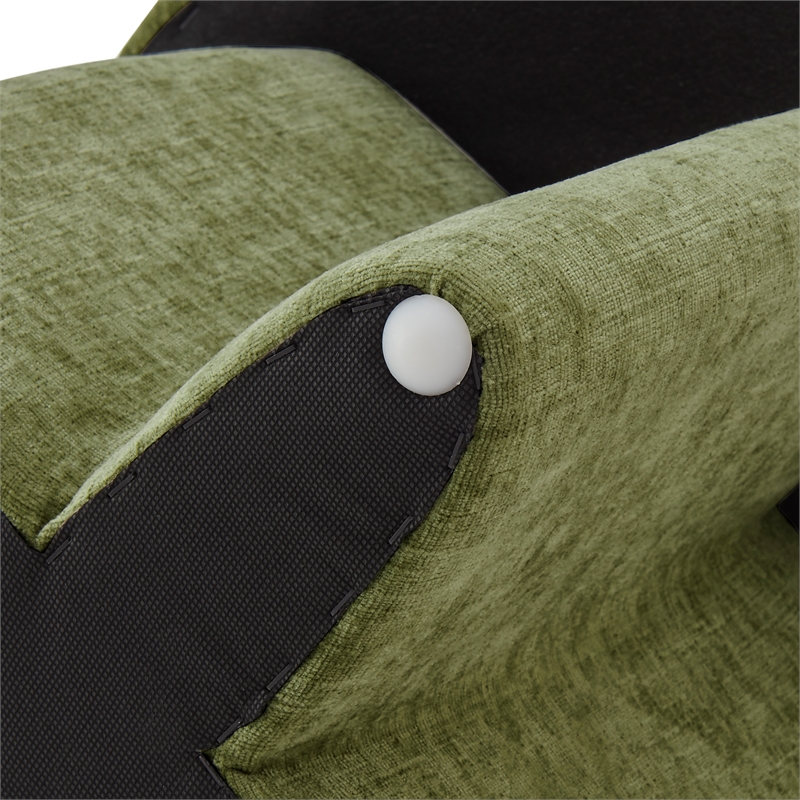 New Pacific Direct Cielo Fabric Ottoman in Millburry Green