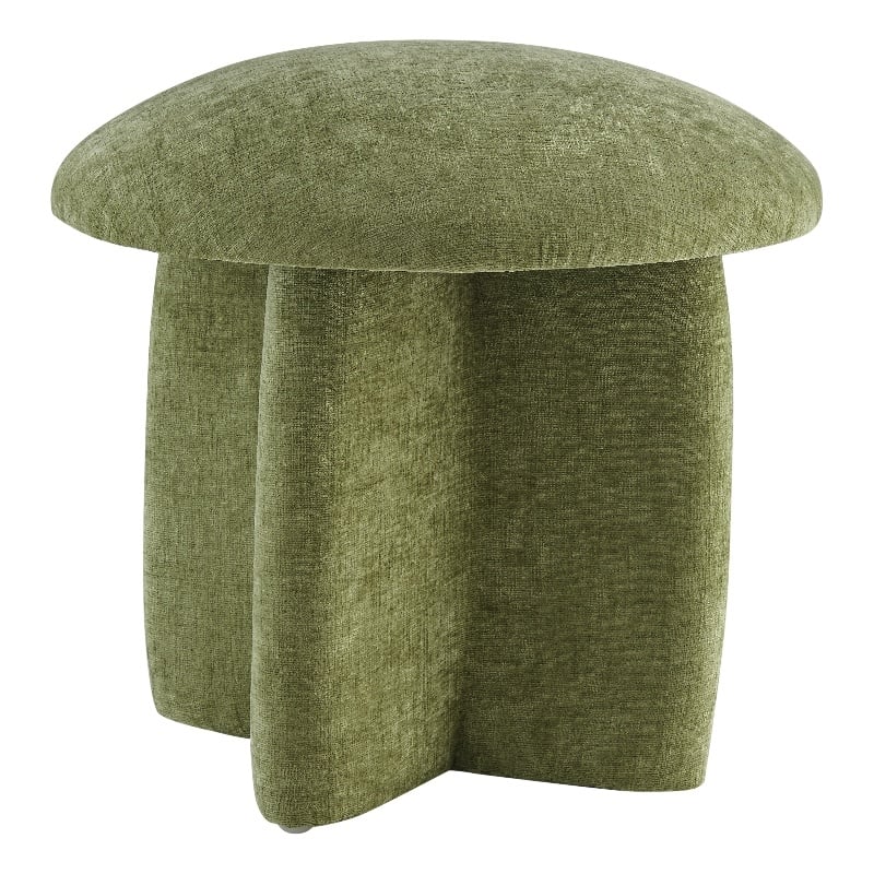 New Pacific Direct Cielo Fabric Ottoman in Millburry Green