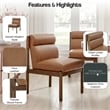 NPD Furniture Micah Faux Leather Dining Side Chair in Vintage Cider