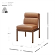 NPD Furniture Micah Faux Leather Dining Side Chair in Vintage Cider