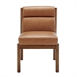 NPD Furniture Micah Faux Leather Dining Side Chair in Vintage Cider