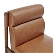 NPD Furniture Micah Faux Leather Dining Side Chair in Vintage Cider