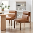 NPD Furniture Micah Faux Leather Dining Side Chair in Vintage Cider