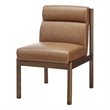 NPD Furniture Micah Faux Leather Dining Side Chair in Vintage Cider