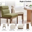 NPD Furniture Micah Fabric Dining Side Chair in Palladian Beige
