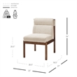 NPD Furniture Micah Fabric Dining Side Chair in Palladian Beige