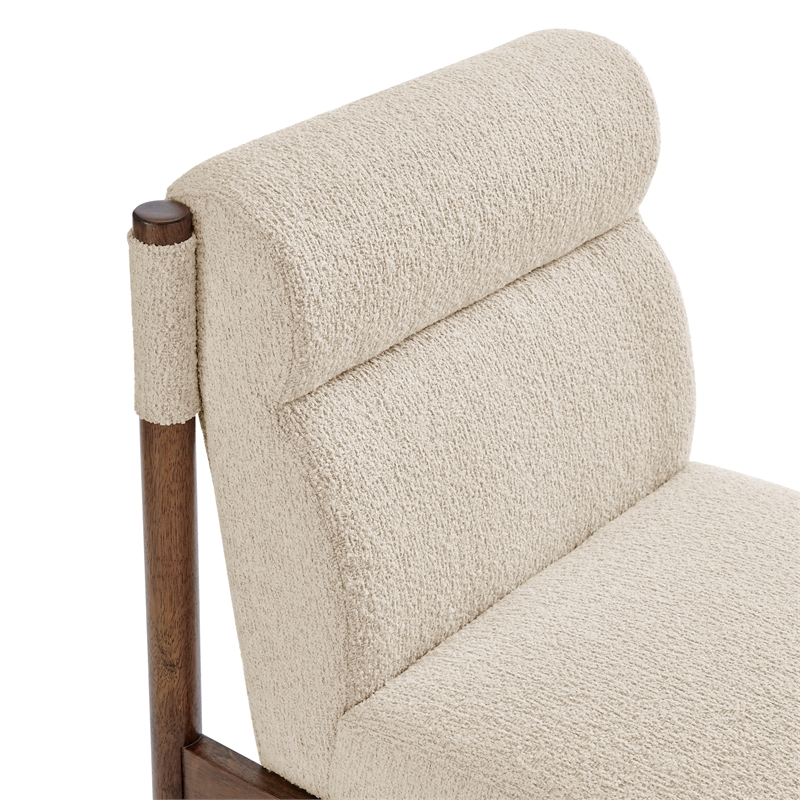 NPD Furniture Micah Fabric Dining Side Chair in Palladian Beige
