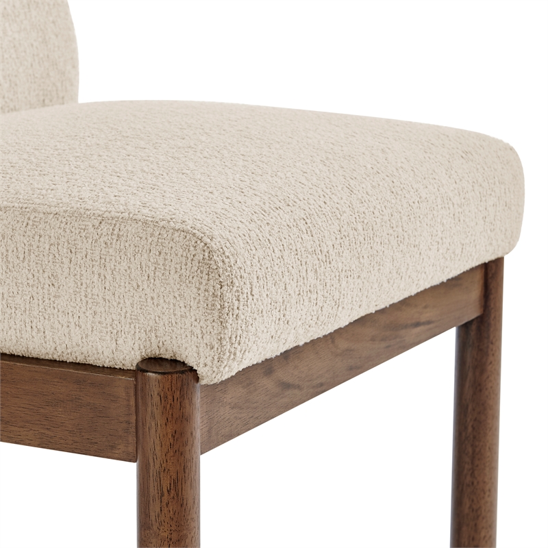 NPD Furniture Micah Fabric Dining Side Chair in Palladian Beige
