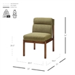 NPD Furniture Micah Fabric Dining Side Chair in Palladian Green