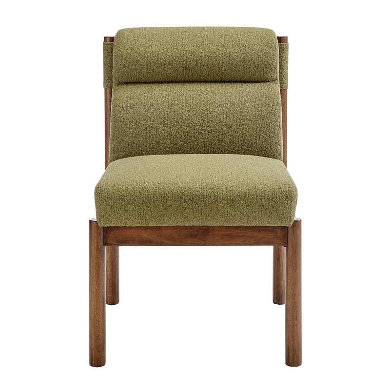 NPD Furniture Micah Fabric Dining Side Chair in Palladian Green