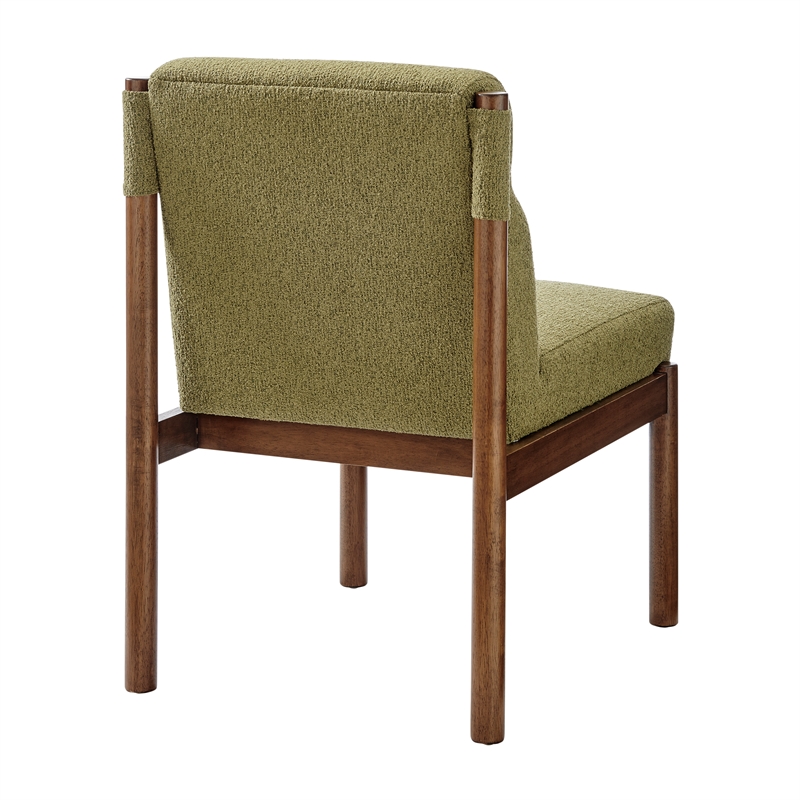 NPD Furniture Micah Fabric Dining Side Chair in Palladian Green