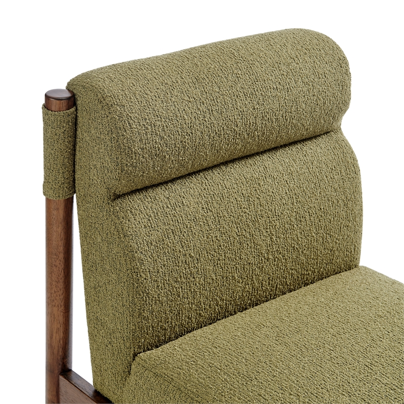 NPD Furniture Micah Fabric Dining Side Chair in Palladian Green