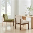 NPD Furniture Micah Fabric Dining Side Chair in Palladian Green