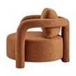 NPD Furniture Maisie Faux Shearling Accent Arm Chair in Wilmont Brown