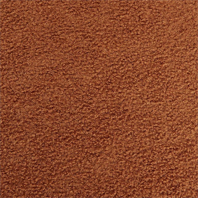 NPD Furniture Maisie Faux Shearling Accent Arm Chair in Wilmont Brown