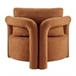 NPD Furniture Maisie Faux Shearling Accent Arm Chair in Wilmont Brown