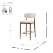 NPD Furniture Verna Fabric Counter Stool in Palladian Beige