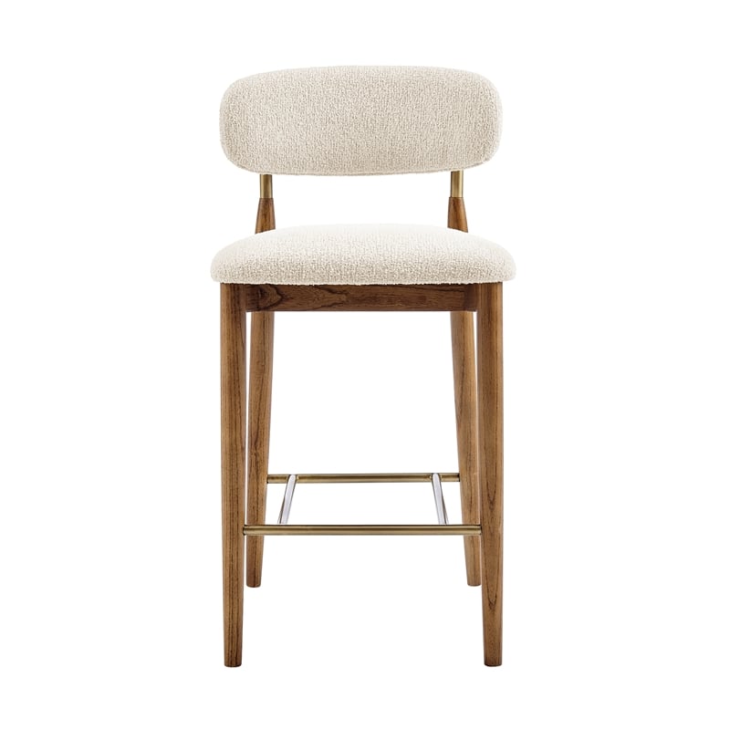 NPD Furniture Verna Fabric Counter Stool in Palladian Beige