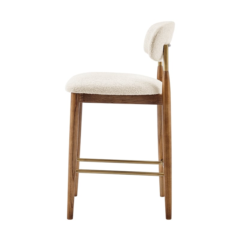 NPD Furniture Verna Fabric Counter Stool in Palladian Beige