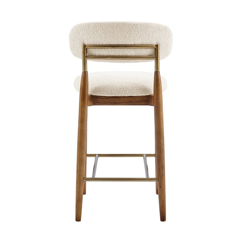 NPD Furniture Verna Fabric Counter Stool in Palladian Beige