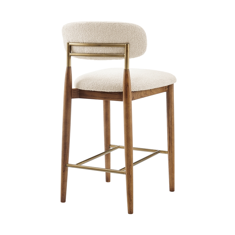 NPD Furniture Verna Fabric Counter Stool in Palladian Beige